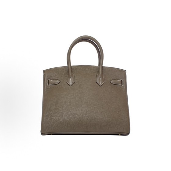 HERMES爱⻢仕 Birkin 30 ⾦扣 ⼥款 18 Etoupe ⼤象灰